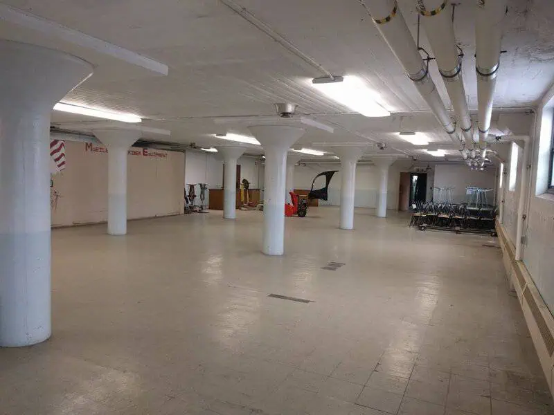 Lower Level conference area at the Adrian Armory.