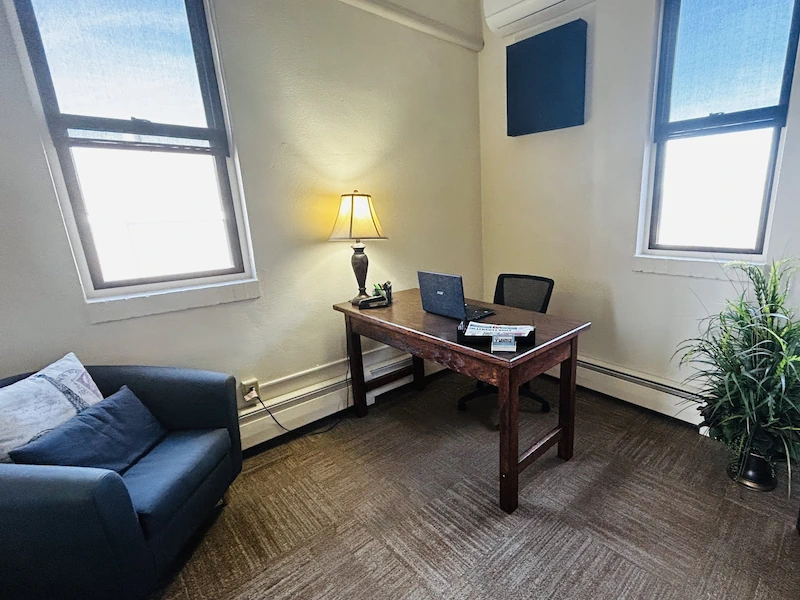 Private office space for rent inside Adrian Armory Events Center in Adrian Michigan.